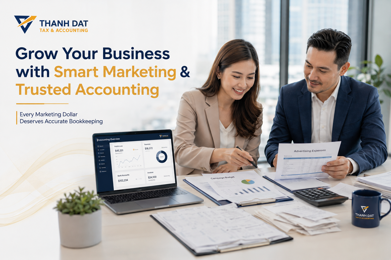Business consulting meeting with Thanh Dat Tax accounting experts