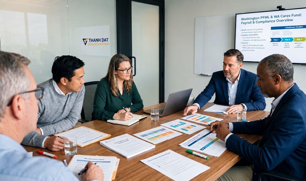Our team provides reliable payroll services to help businesses navigate Washington PFML and WA Cares Fund requirements.
